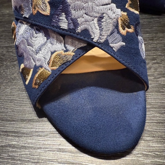 Sole Society Luella Floral Embroidered Heel Mules Sz 8 - Picture 2 of 12